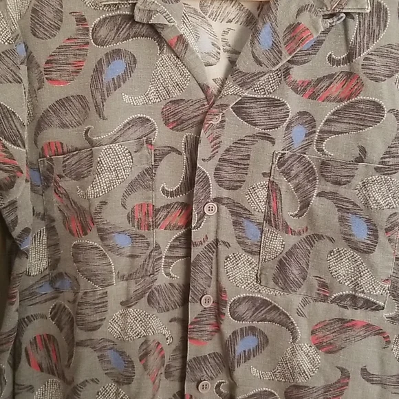 VTG Le Tigre paisley shirt - Picture 2 of 9